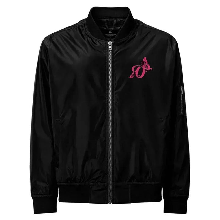 Custom Embroidered Butterflies Initial Jacket - ARTFULANE