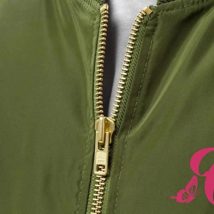 Custom Embroidered Butterflies Initial Jacket - ARTFULANE