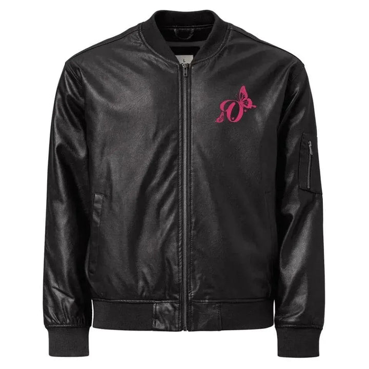 Custom Embroidered Butterflies Initial Jacket - ARTFULANE
