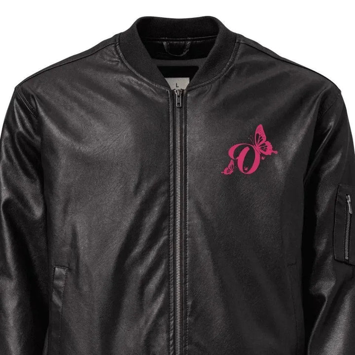 Custom Embroidered Butterflies Initial Jacket - ARTFULANE