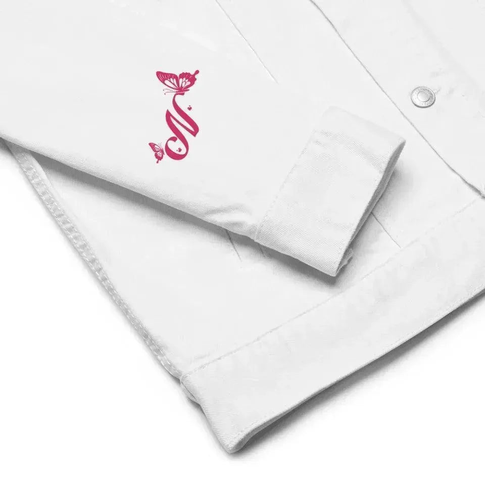 Custom Embroidered Butterflies Initial Jacket - ARTFULANE