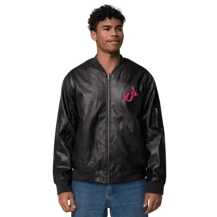 Custom Embroidered Butterflies Initial Jacket - ARTFULANE