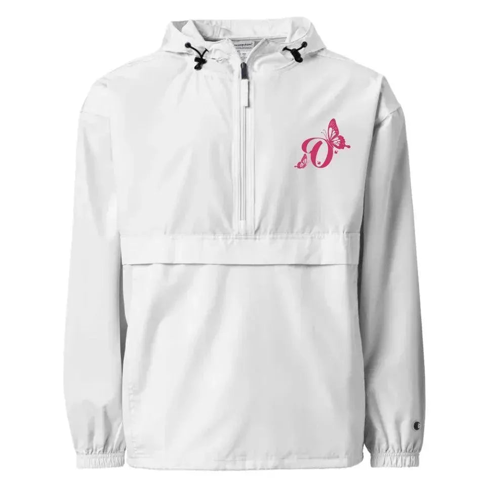 Custom Embroidered Butterflies Initial Jacket - ARTFULANE