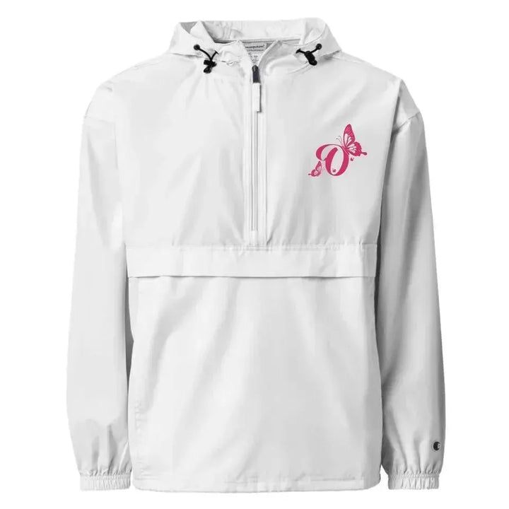 Custom Embroidered Butterflies Initial Jacket - ARTFULANE