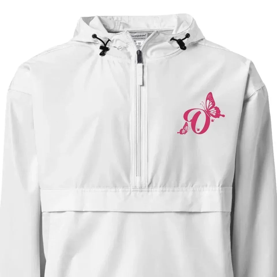 Custom Embroidered Butterflies Initial Jacket - ARTFULANE