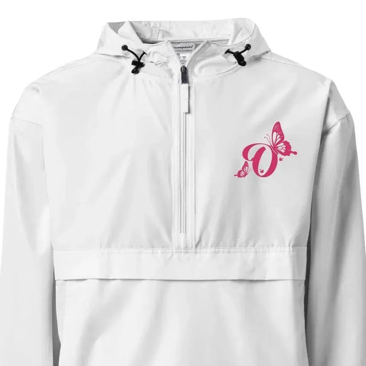 Custom Embroidered Butterflies Initial Jacket - ARTFULANE