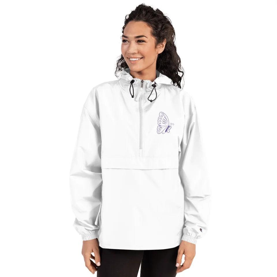 Custom Embroidered Butterfly Initial Jacket - ARTFULANE