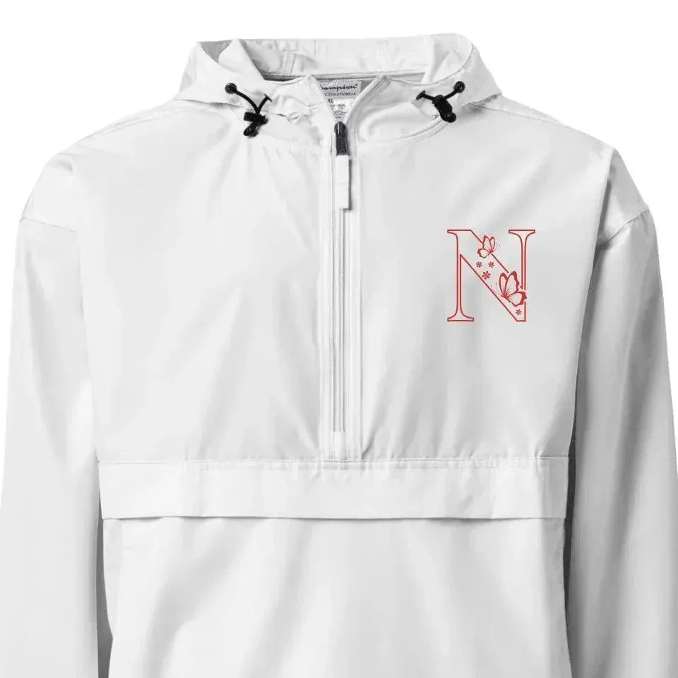 Custom Embroidered Butterfly Initial Jacket - ARTFULANE