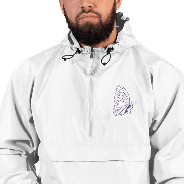 Custom Embroidered Butterfly Initial Jacket - ARTFULANE