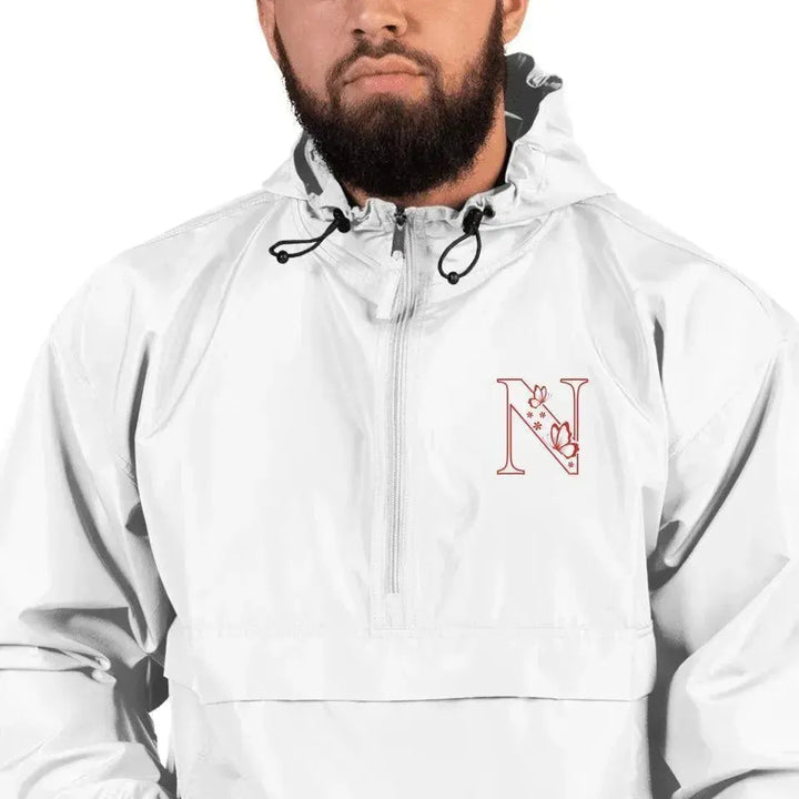 Custom Embroidered Butterfly Initial Jacket - ARTFULANE
