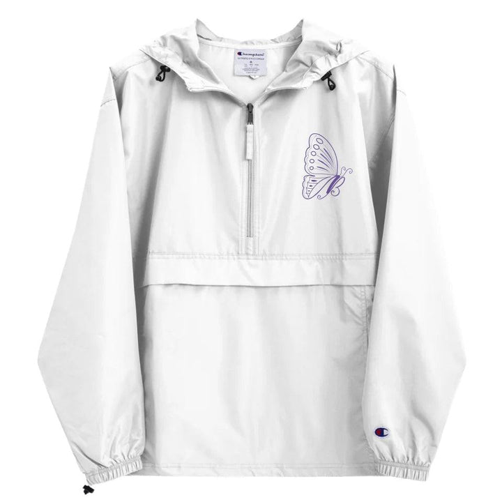 Custom Embroidered Butterfly Initial Jacket - ARTFULANE