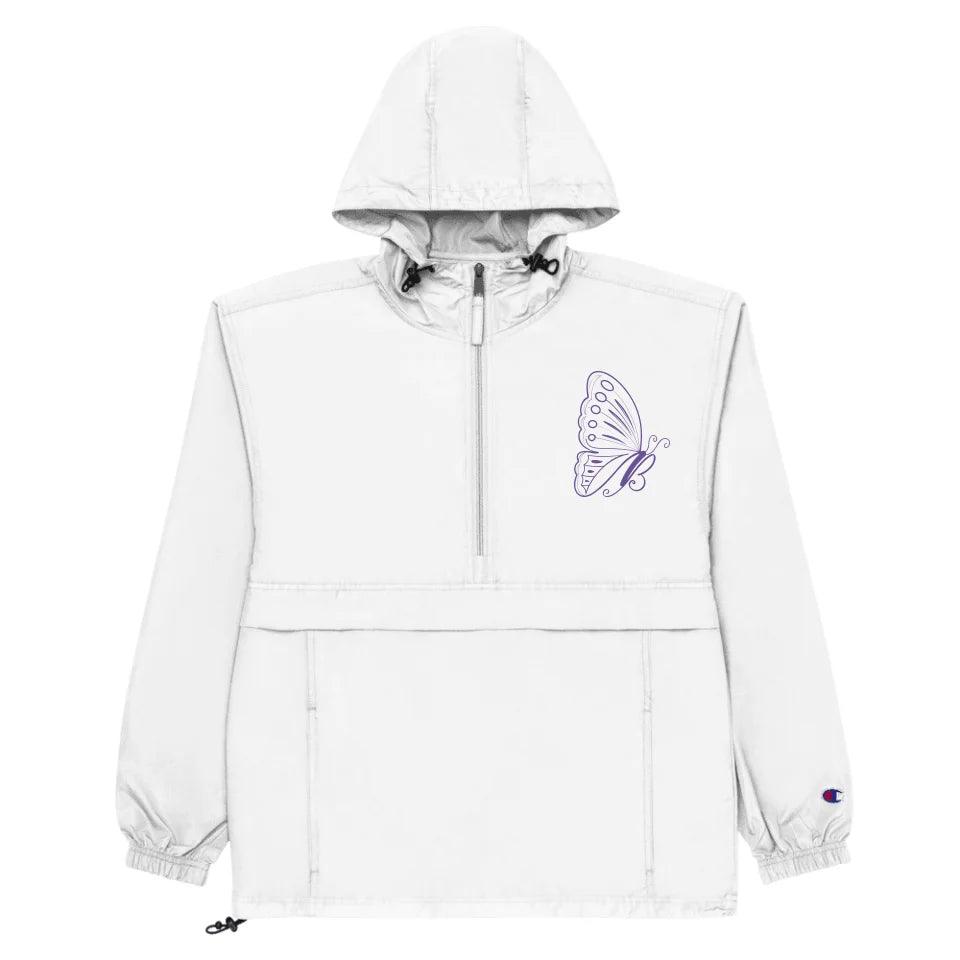 Custom Embroidered Butterfly Initial Jacket - ARTFULANE