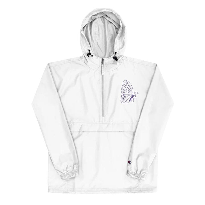 Custom Embroidered Butterfly Initial Jacket - ARTFULANE