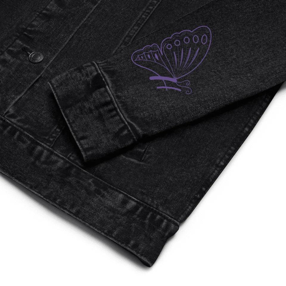 Custom Embroidered Butterfly Initial Jacket - ARTFULANE