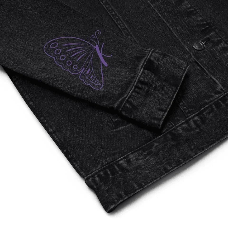 Custom Embroidered Butterfly Initial Jacket - ARTFULANE