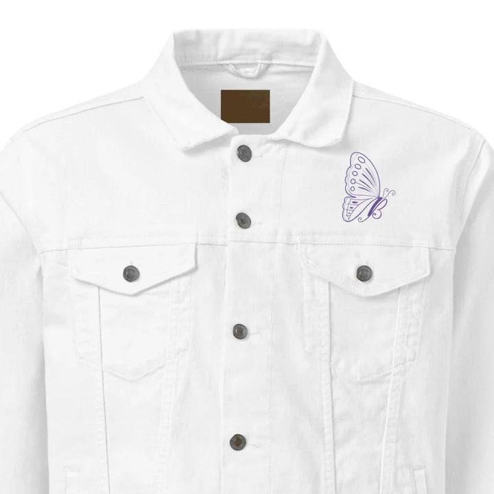 Custom Embroidered Butterfly Initial Jacket - ARTFULANE