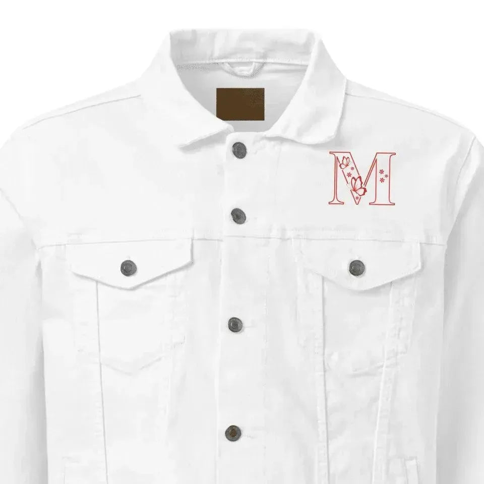 Custom Embroidered Butterfly Initial Jacket - ARTFULANE