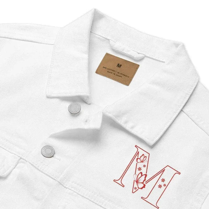 Custom Embroidered Butterfly Initial Jacket - ARTFULANE