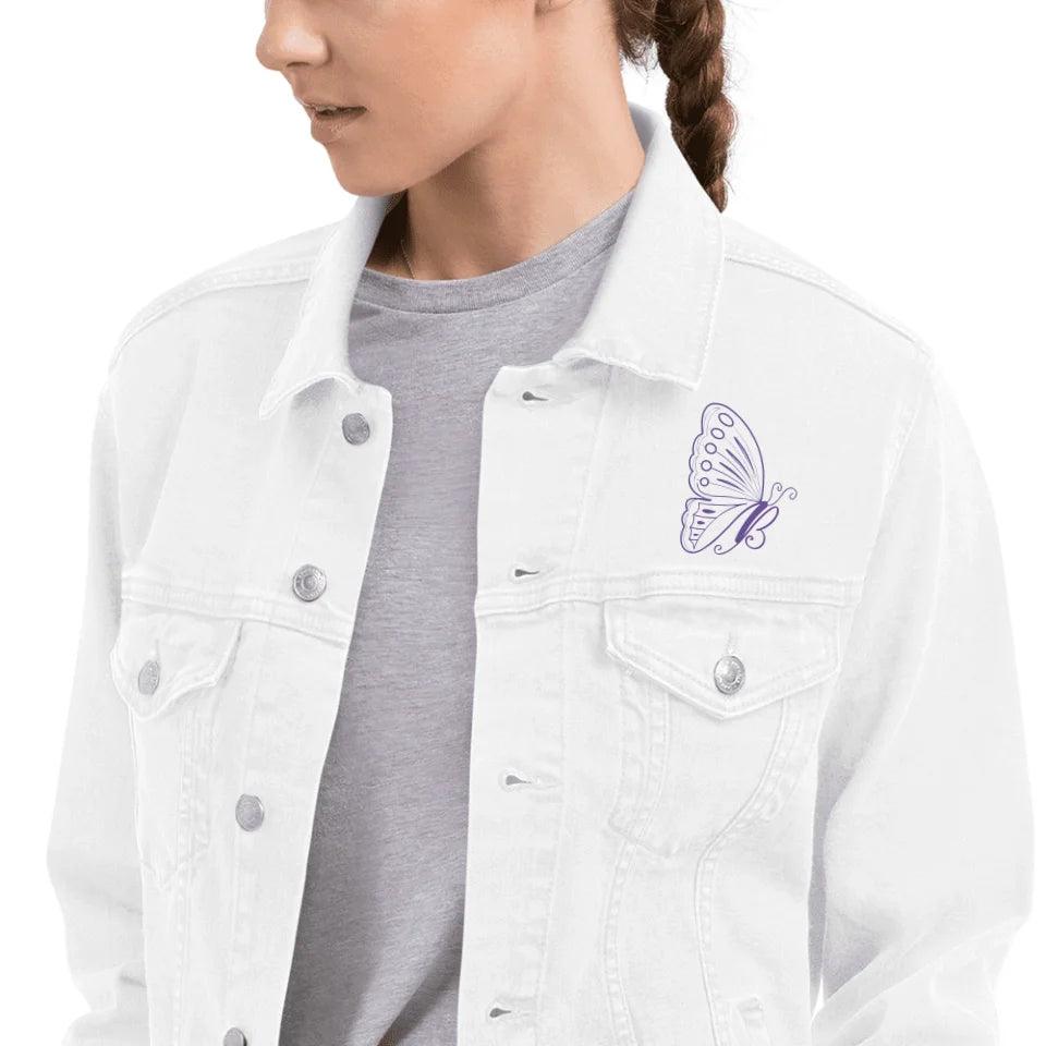 Custom Embroidered Butterfly Initial Jacket - ARTFULANE