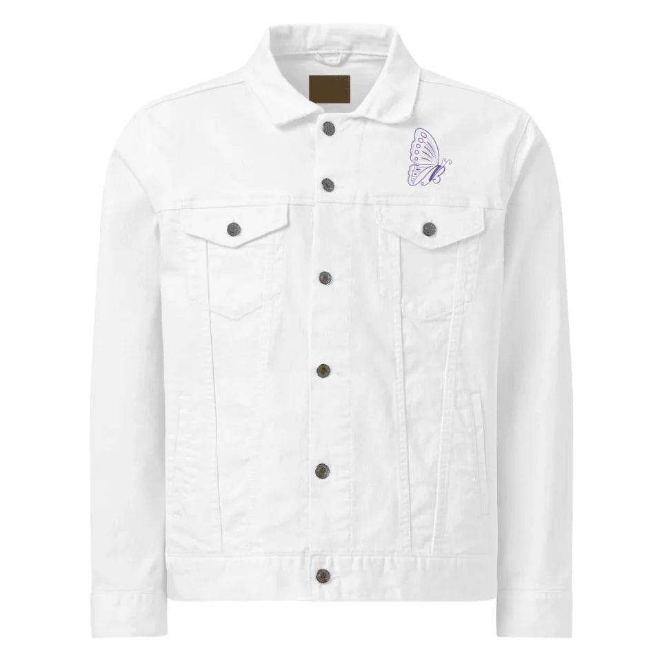 Custom Embroidered Butterfly Initial Jacket - ARTFULANE