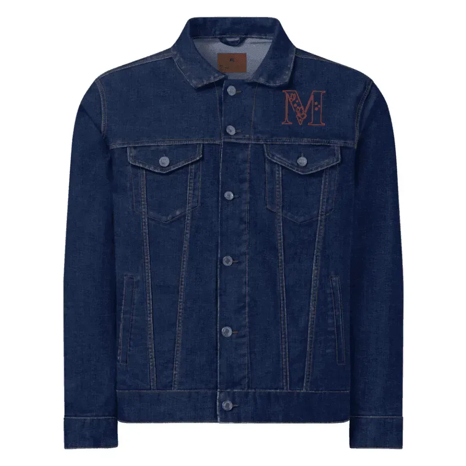Custom Embroidered Butterfly Initial Jacket - ARTFULANE