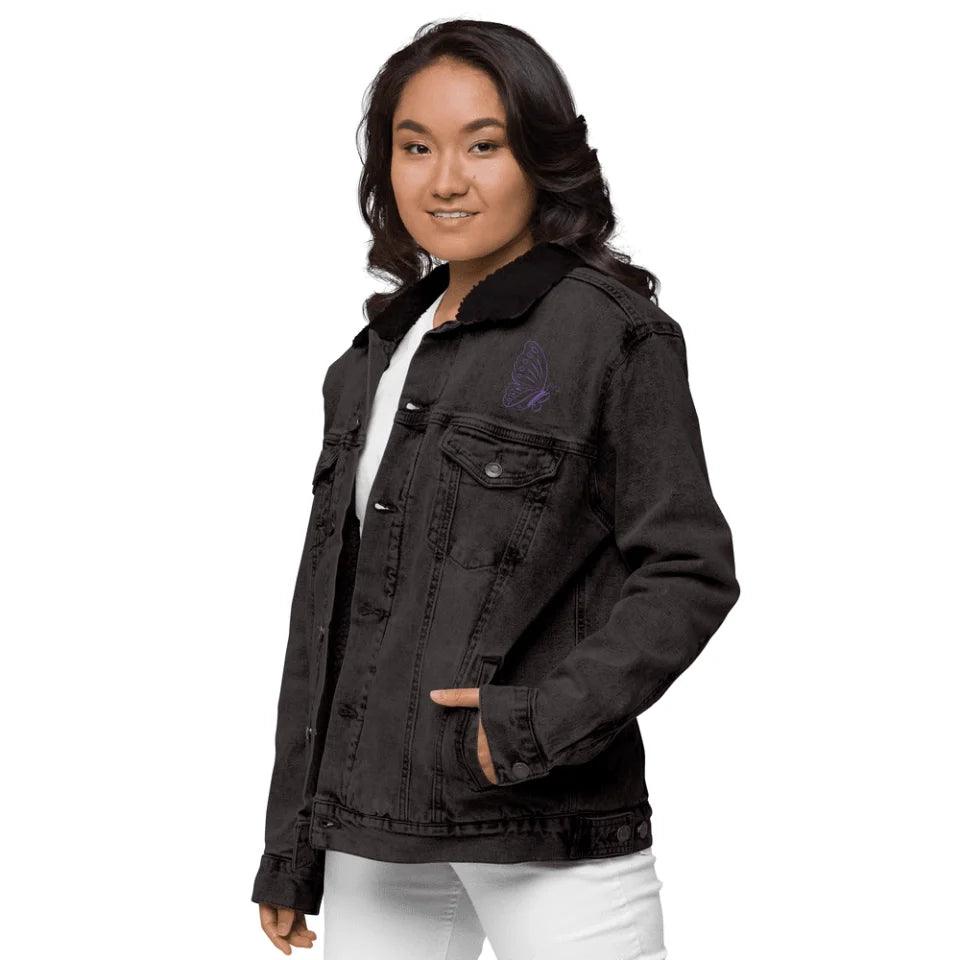 Custom Embroidered Butterfly Initial Jacket - ARTFULANE