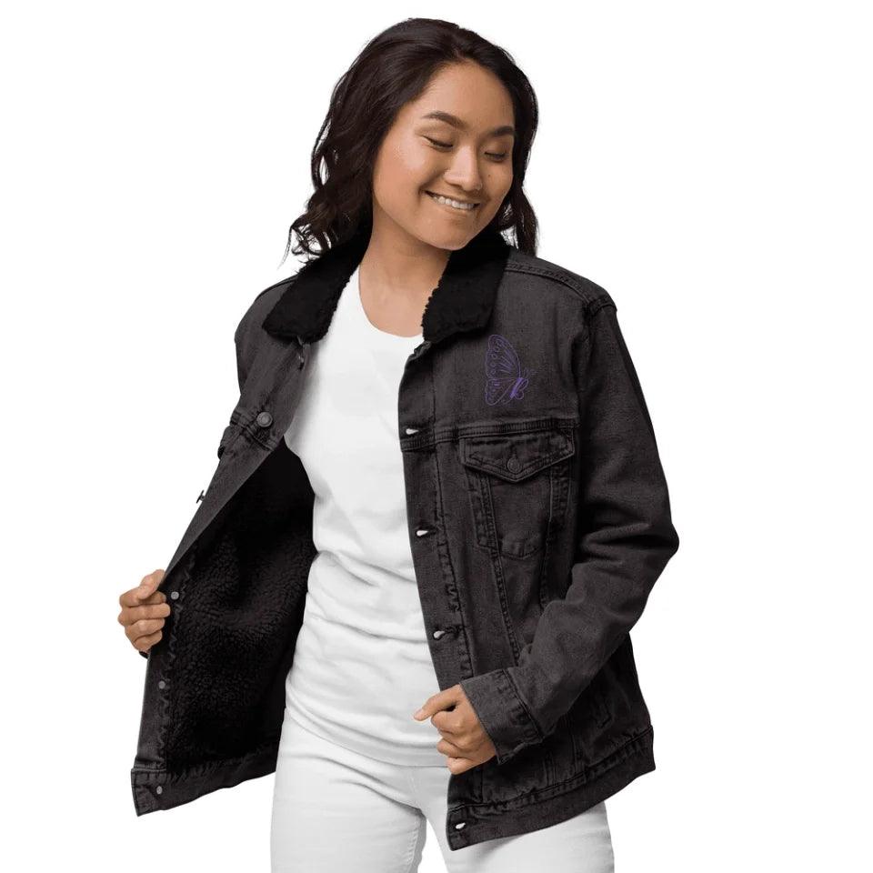 Custom Embroidered Butterfly Initial Jacket - ARTFULANE