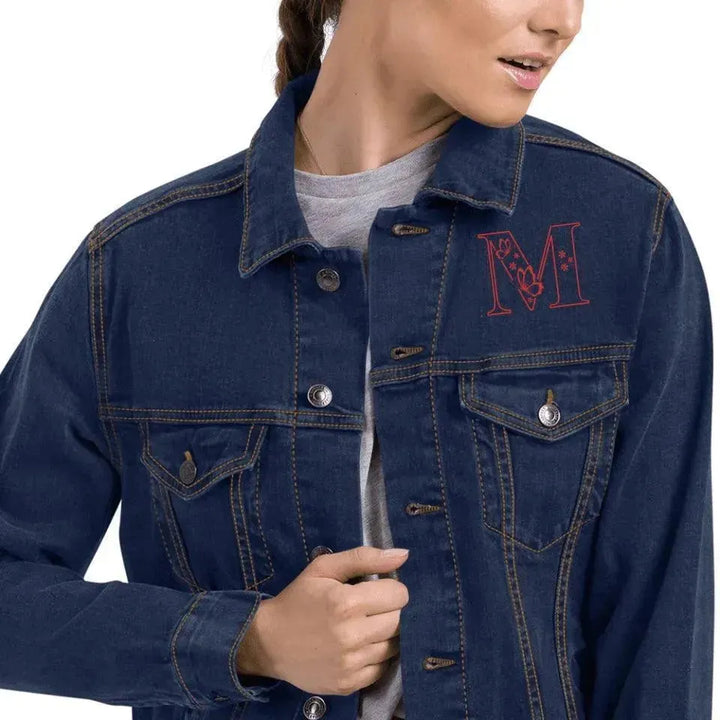 Custom Embroidered Butterfly Initial Jacket - ARTFULANE