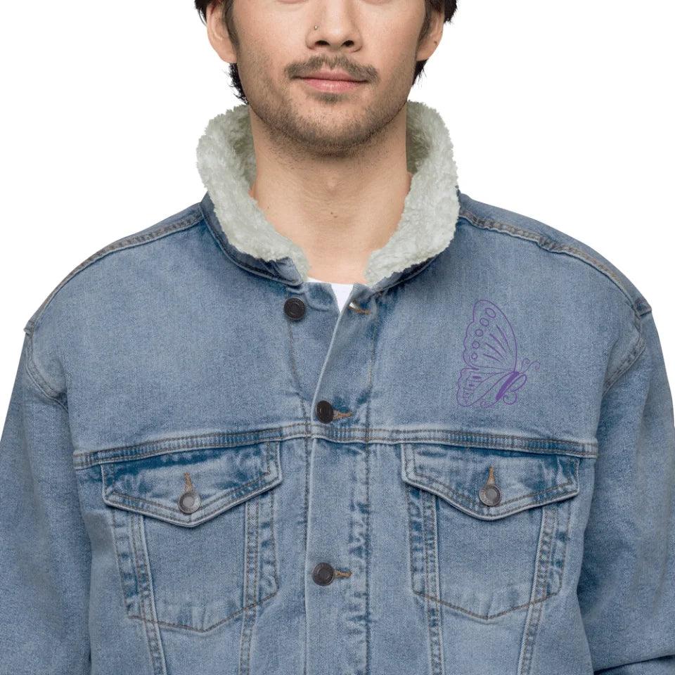 Custom Embroidered Butterfly Initial Jacket - ARTFULANE