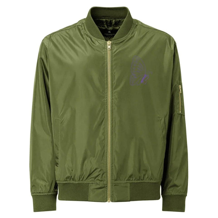Custom Embroidered Butterfly Initial Jacket - ARTFULANE