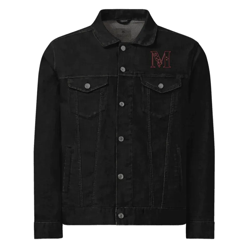 Custom Embroidered Butterfly Initial Jacket - ARTFULANE