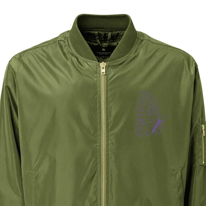 Custom Embroidered Butterfly Initial Jacket - ARTFULANE