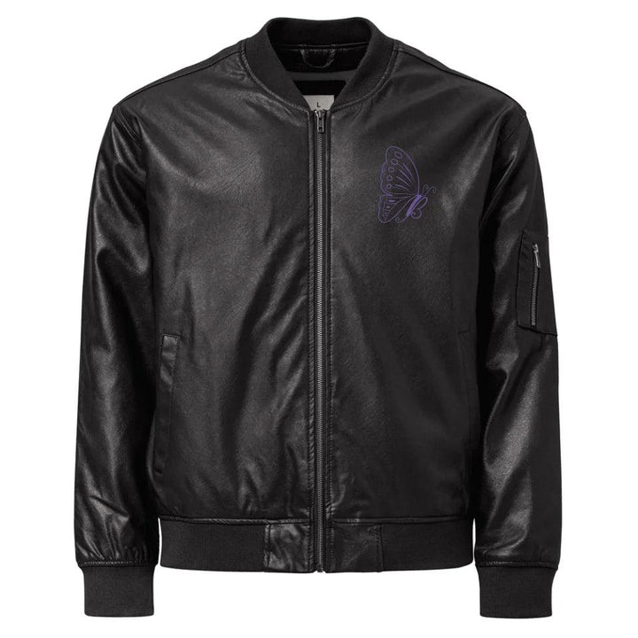 Custom Embroidered Butterfly Initial Jacket - ARTFULANE