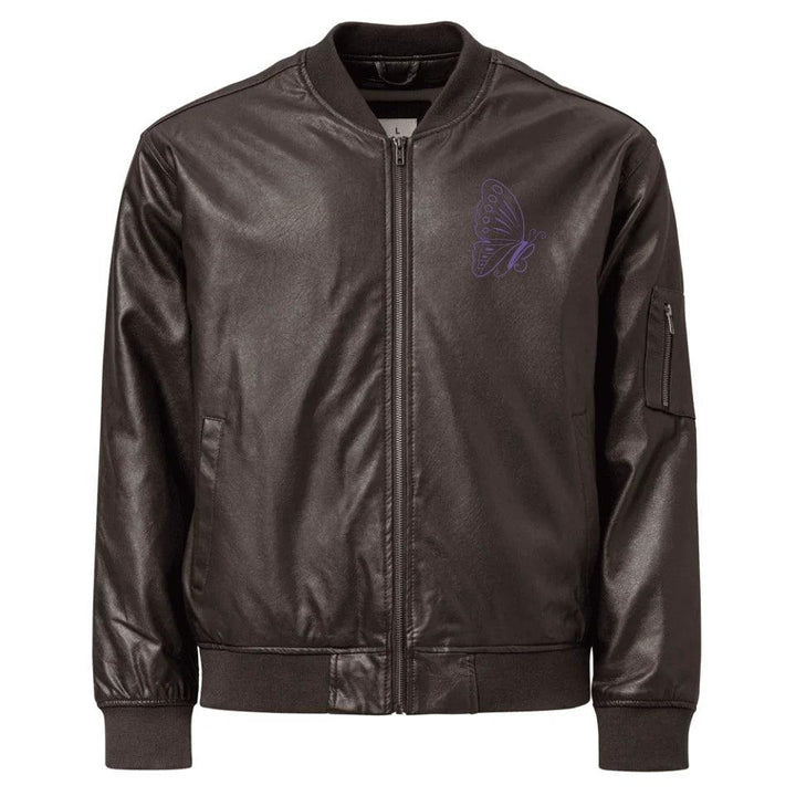Custom Embroidered Butterfly Initial Jacket - ARTFULANE