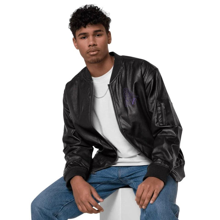 Custom Embroidered Butterfly Initial Jacket - ARTFULANE