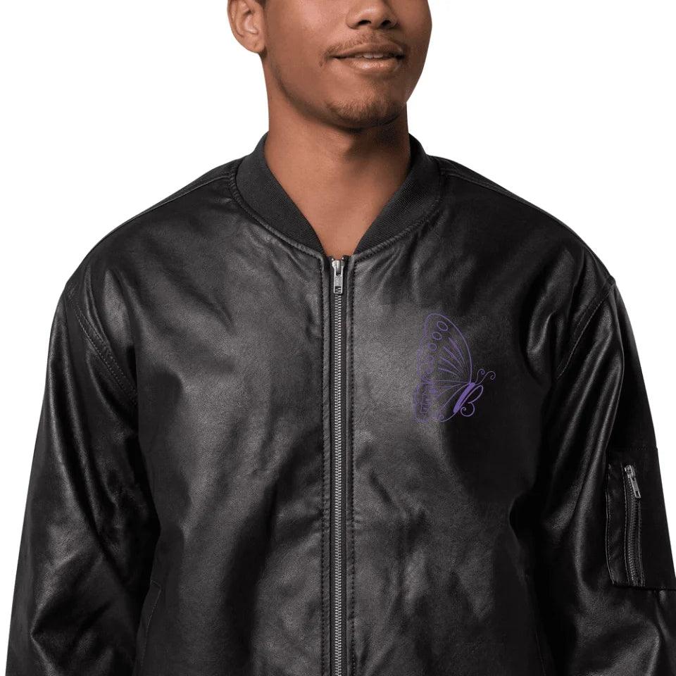 Custom Embroidered Butterfly Initial Jacket - ARTFULANE