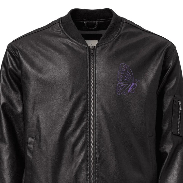 Custom Embroidered Butterfly Initial Jacket - ARTFULANE