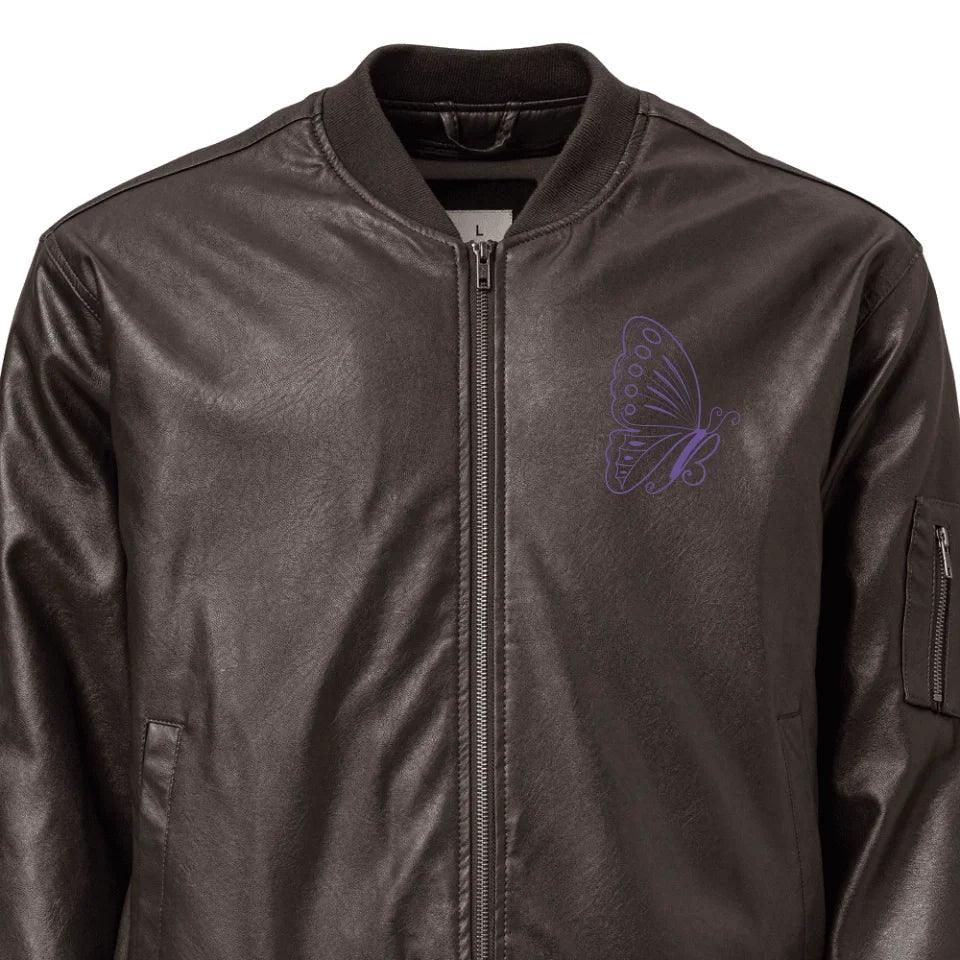 Custom Embroidered Butterfly Initial Jacket - ARTFULANE