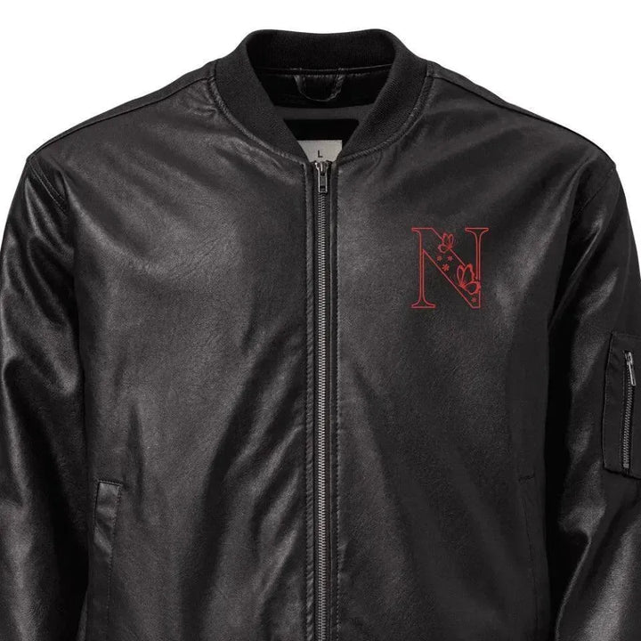 Custom Embroidered Butterfly Initial Jacket - ARTFULANE