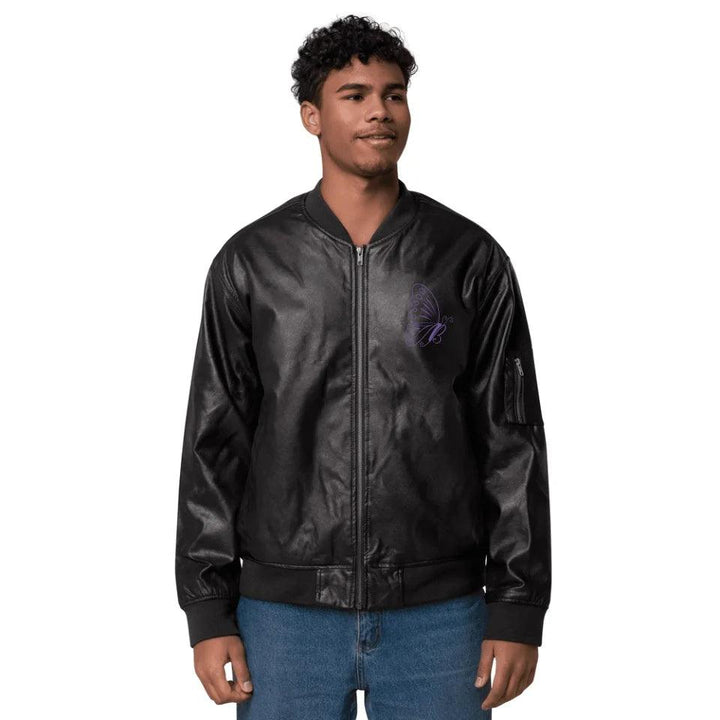 Custom Embroidered Butterfly Initial Jacket - ARTFULANE