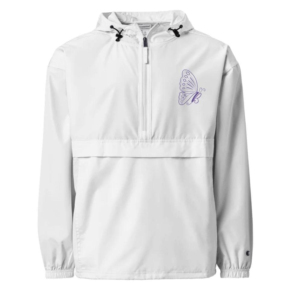Custom Embroidered Butterfly Initial Jacket - ARTFULANE