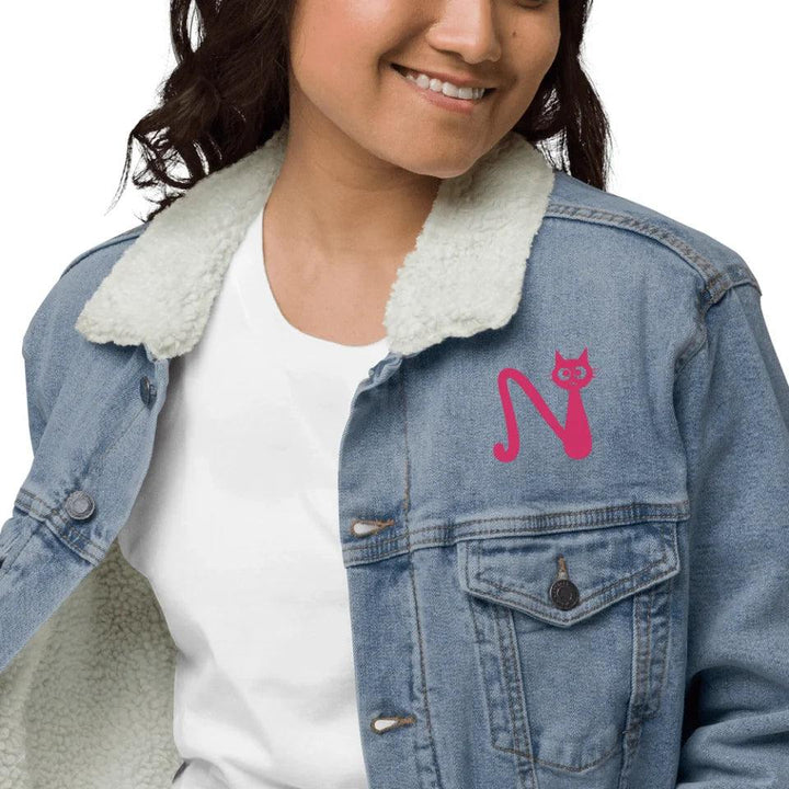 Custom Embroidered Cat Initial Jacket - ARTFULANE