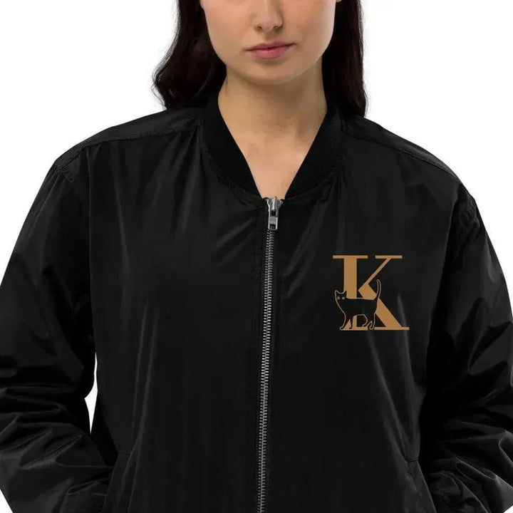 Custom Embroidered Cat Initial Jacket - ARTFULANE