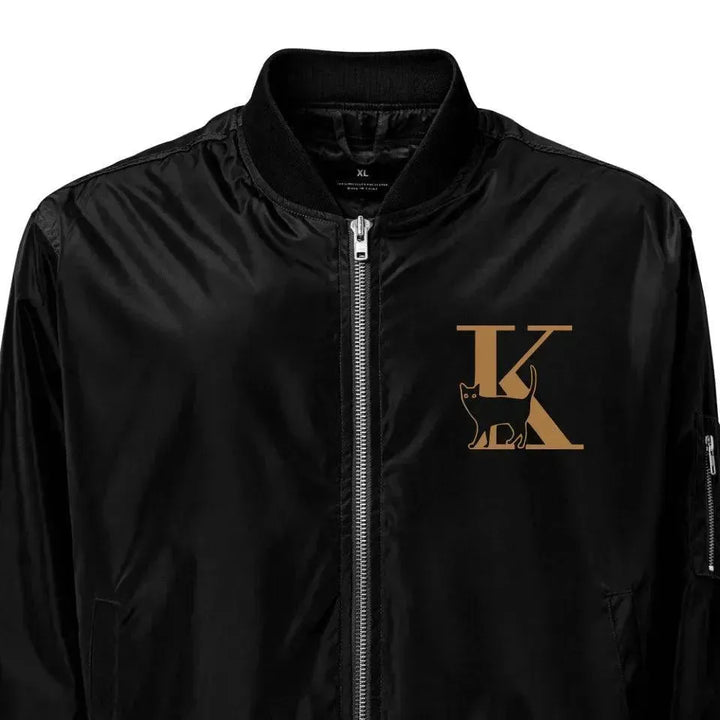 Custom Embroidered Cat Initial Jacket - ARTFULANE