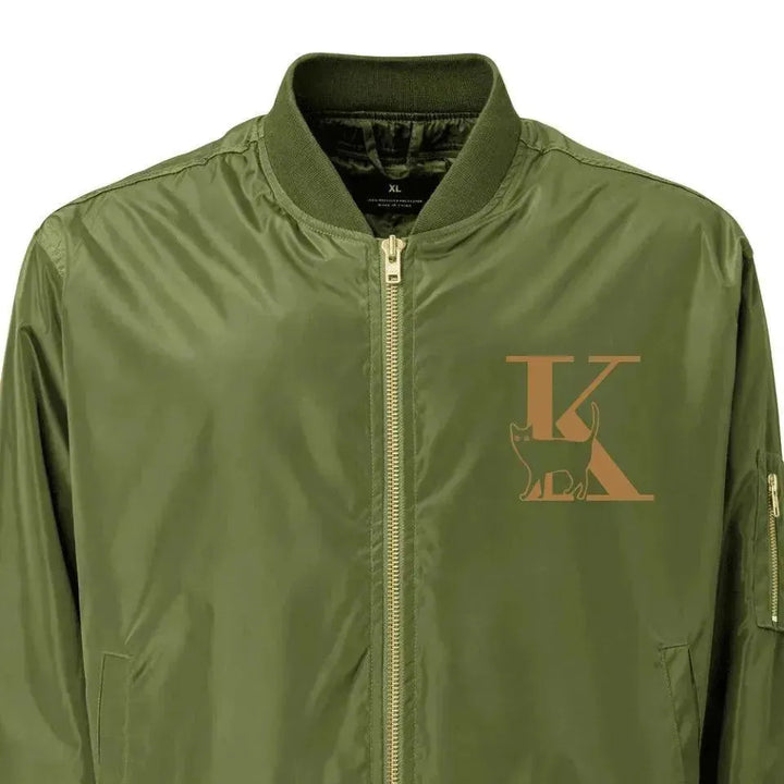 Custom Embroidered Cat Initial Jacket - ARTFULANE