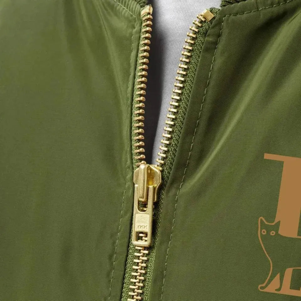 Custom Embroidered Cat Initial Jacket - ARTFULANE