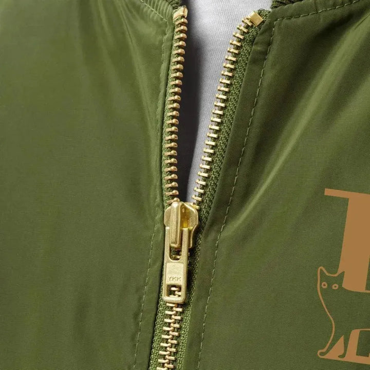 Custom Embroidered Cat Initial Jacket - ARTFULANE