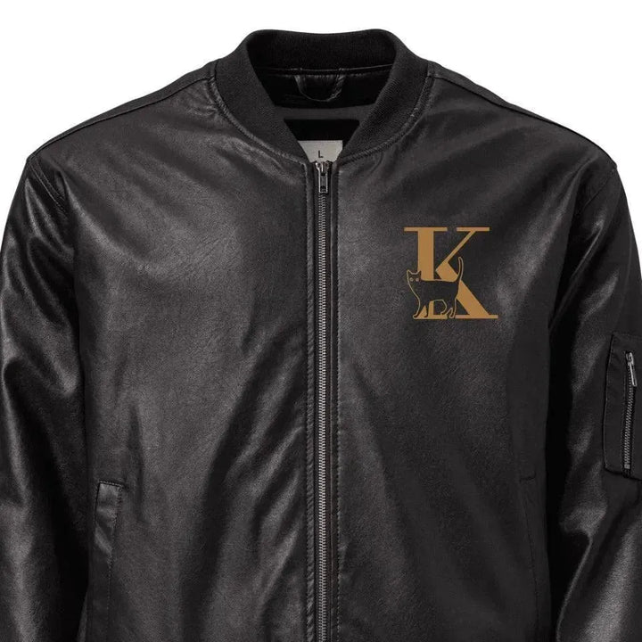 Custom Embroidered Cat Initial Jacket - ARTFULANE