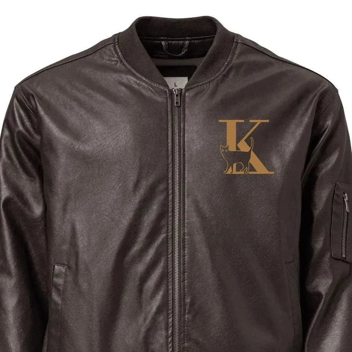 Custom Embroidered Cat Initial Jacket - ARTFULANE