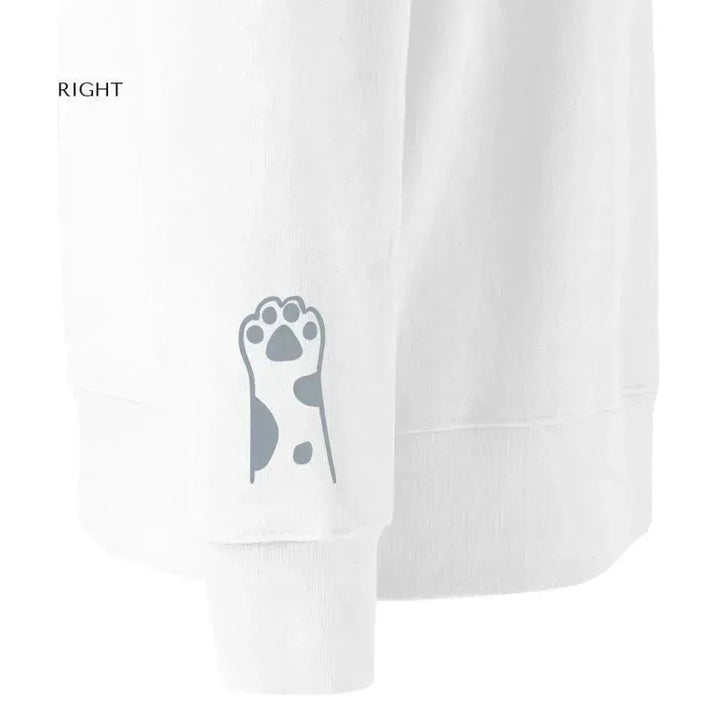 Custom Embroidered Cat Paws Sweatshirt and Hoodie - ARTFULANE